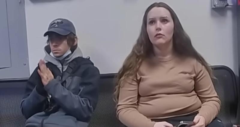 21歲的Shane Newman與另一名23歲女子Katerina Jeffrey涉嫌盜竊商品被帶到保安室。(X)