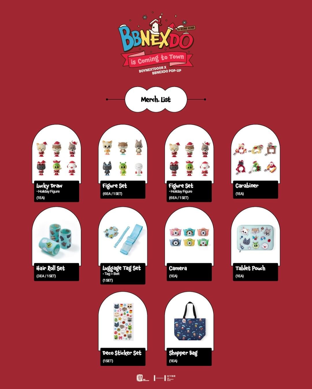 《BBNEXDO is Coming to Town》商品一覽