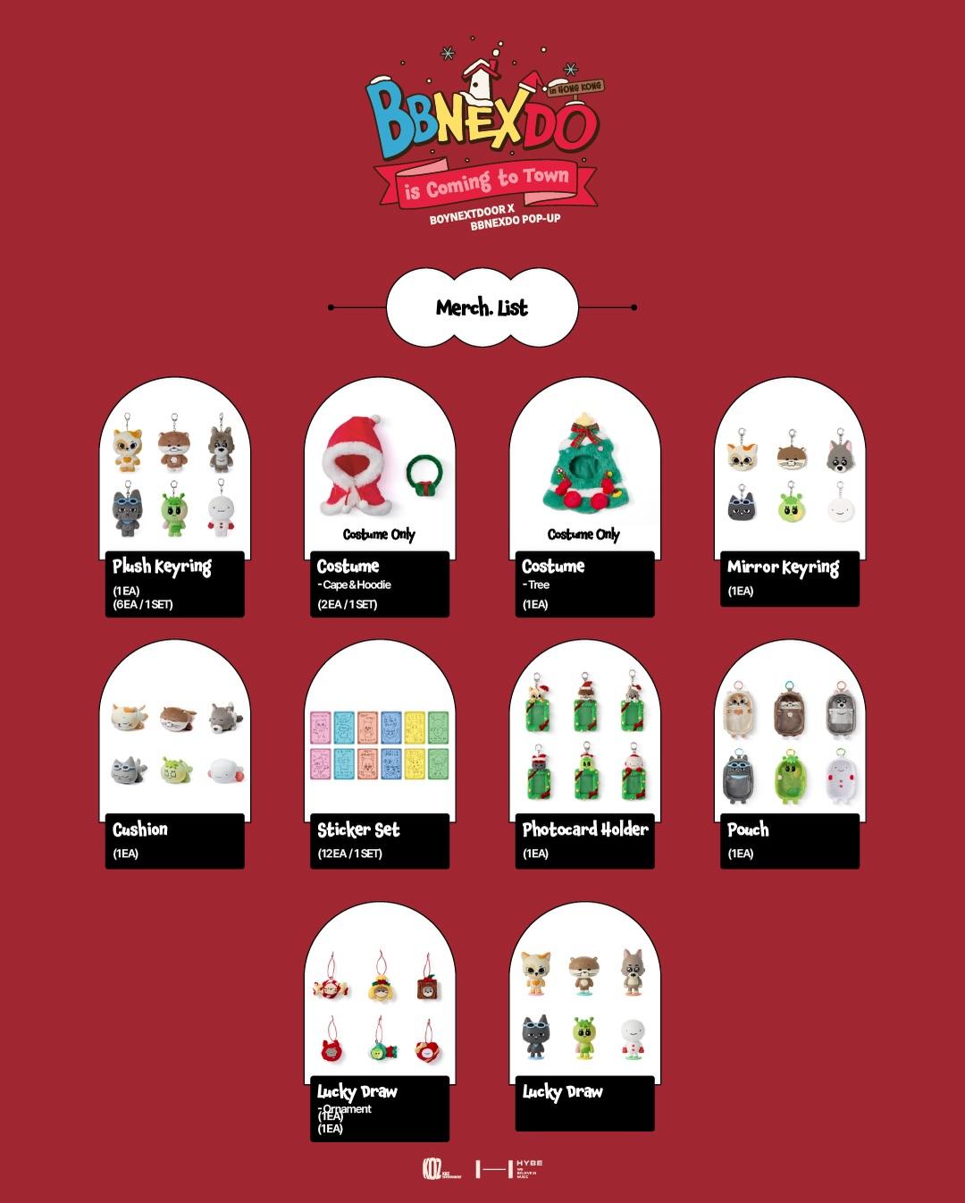 《BBNEXDO is Coming to Town》商品一覽