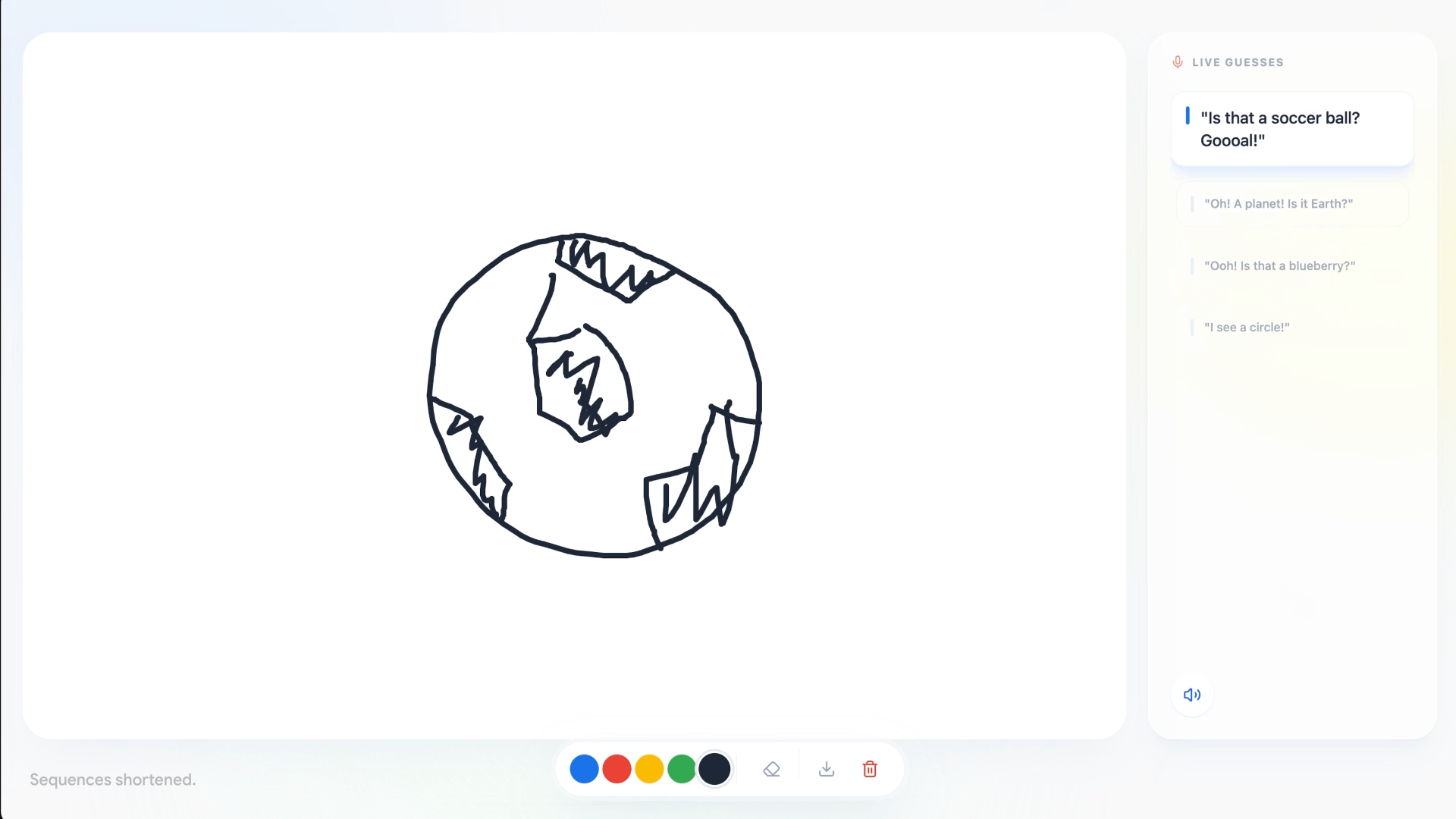 因為速度快,在繪畫草圖已可猜出畫作。