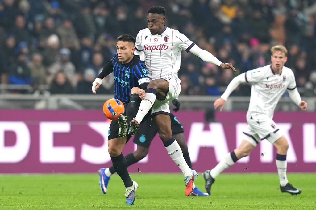 國際米蘭3:1贏博洛尼亞。(美聯社)