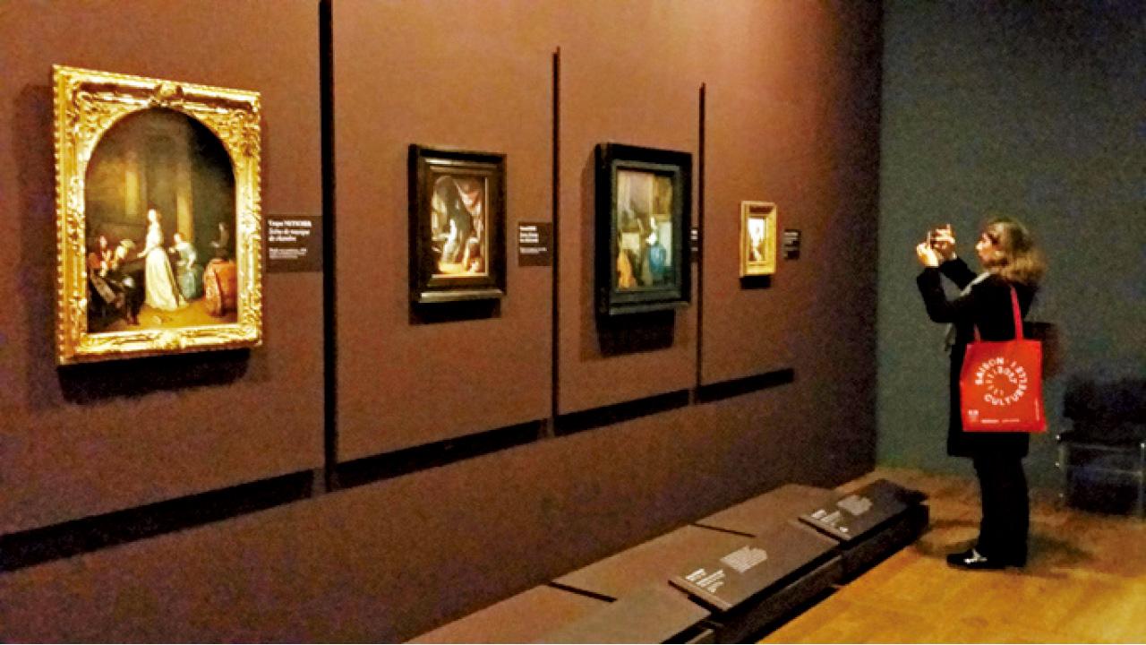 博物館正進行風俗畫專題展覽。