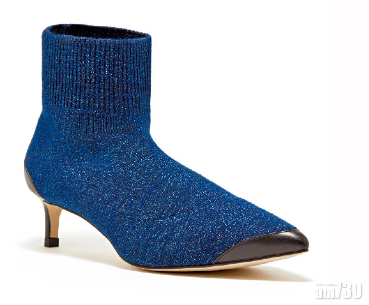 JAKE閃粉針織布尖頭短靴$1,390