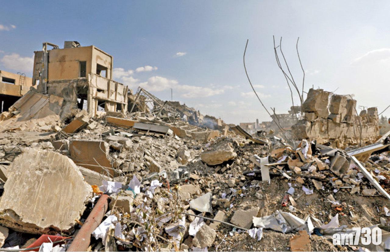 敘政府化武計劃心臟地帶「拜爾宰研究及發展中心」(圖)變成頹垣敗瓦。