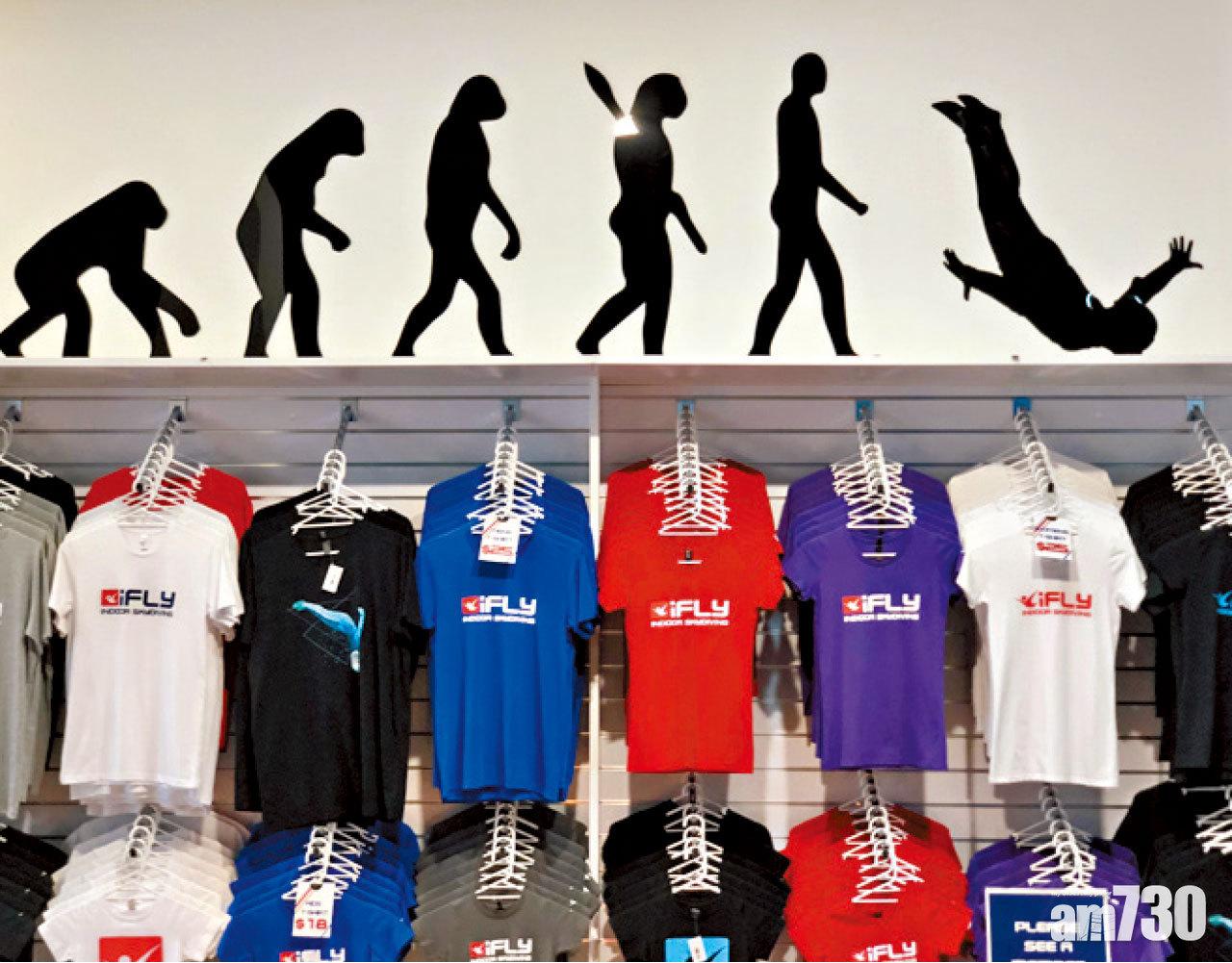 據說iFLY的圖畫,人的進化就是要離地起飛。