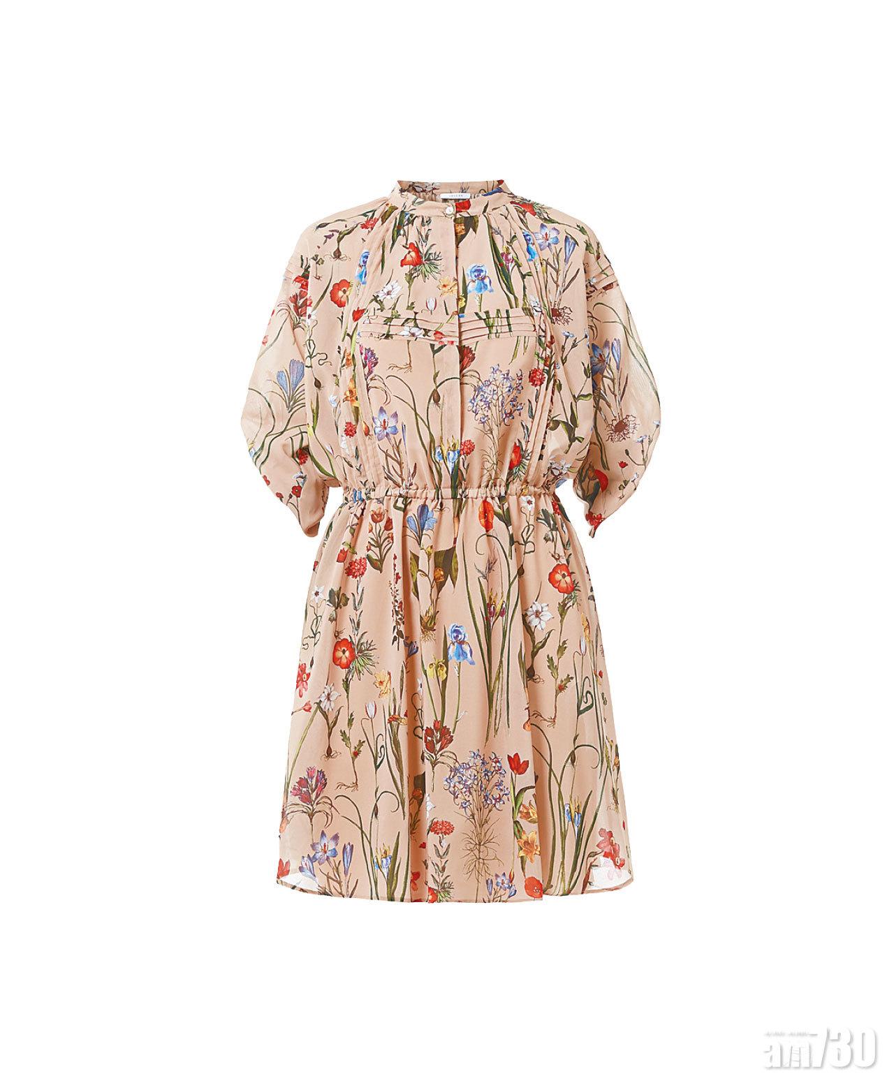 蝦肉色floral pattern dress $3,580(B)