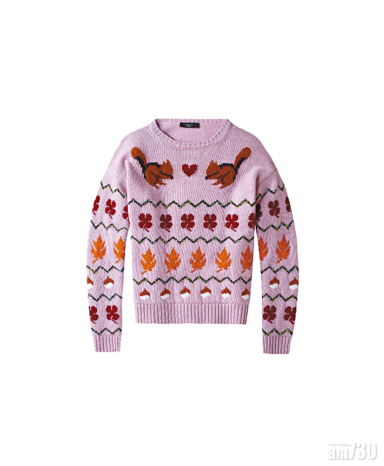 粉紅色松鼠民族圖案knit top $3,180(F)