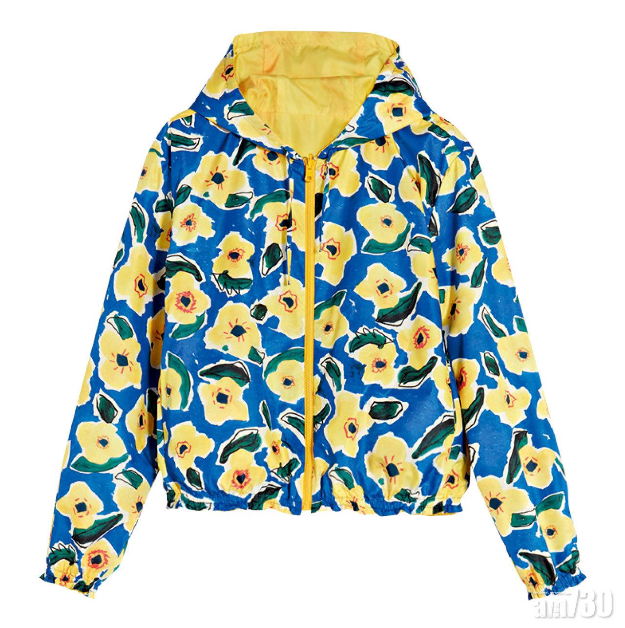 藍黃色花卉 breakwinder jacket 未定價