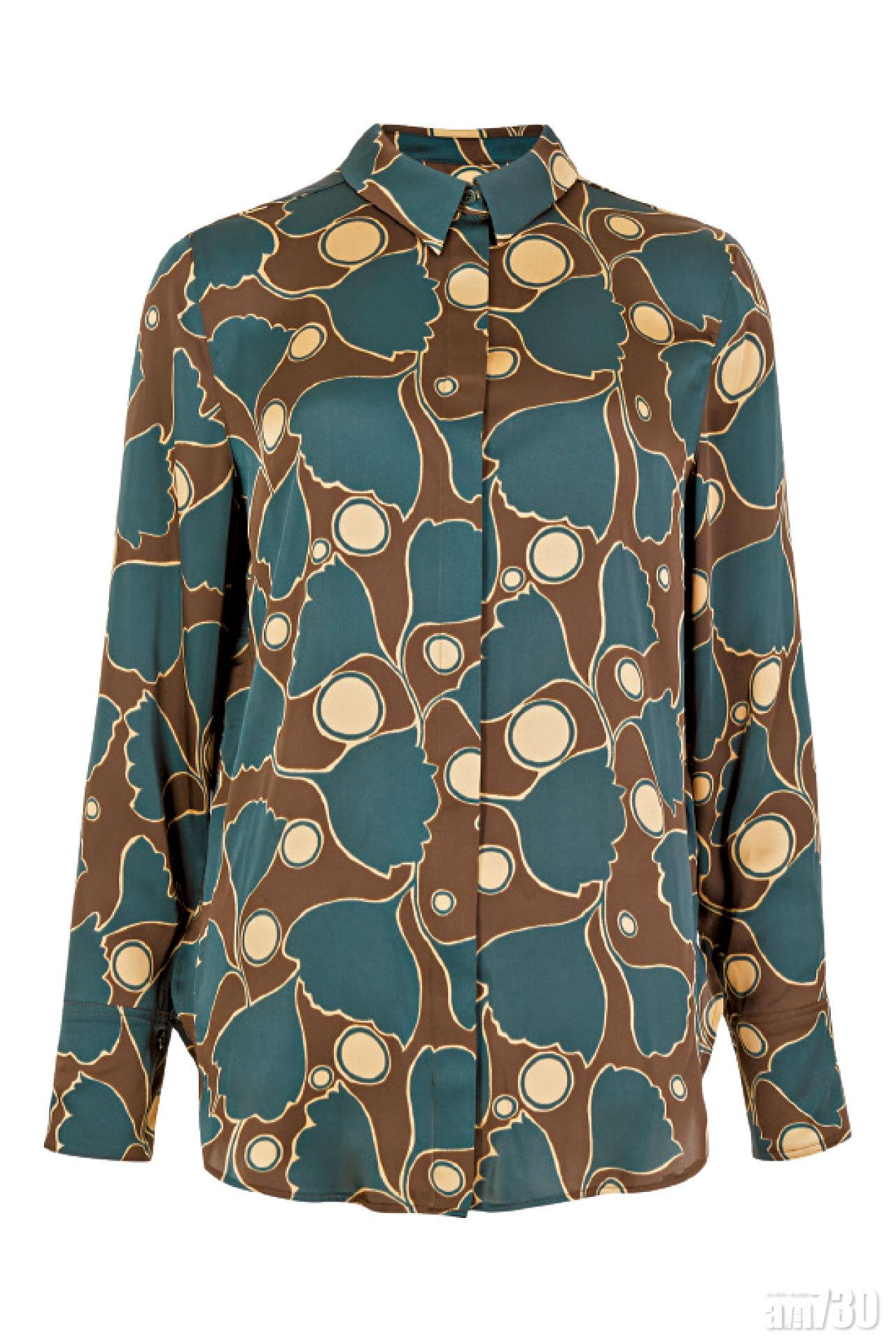 復古幾何圖案shirt $699(B)