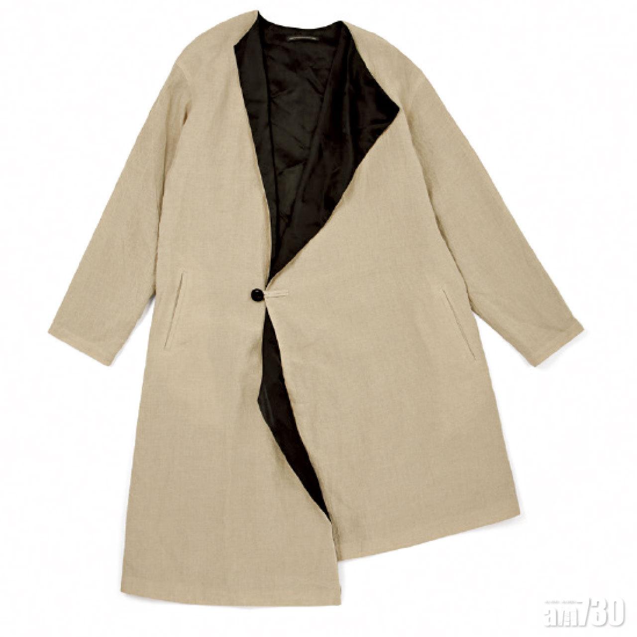杏拼黑色雙面long coat $8,499(B)