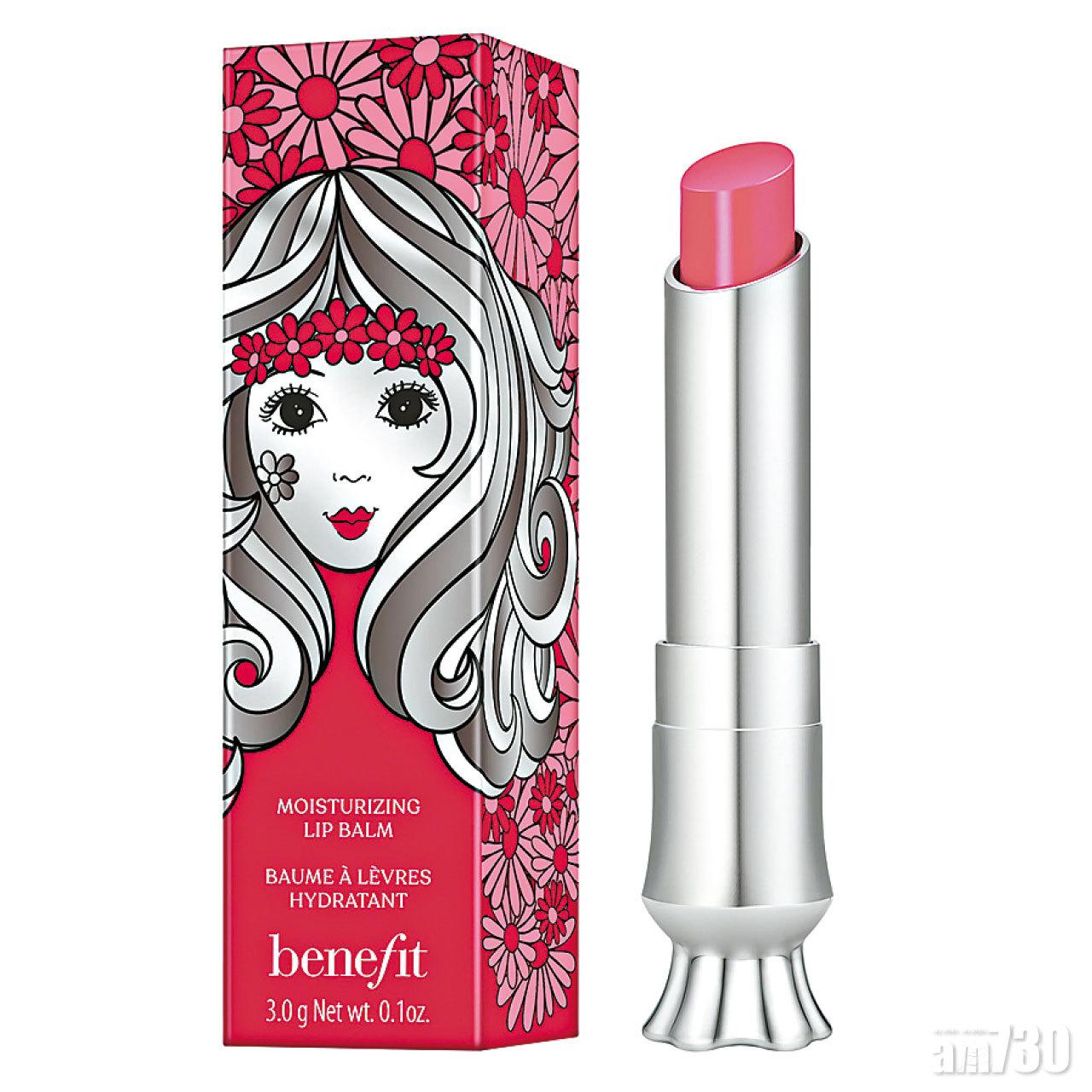 Kissin’熱吻加州水潤唇膏 (#77玫瑰粉紅色) $190 (a)
配方含有野生芒果油成分,質感猶如空氣般輕盈,塗上後雙唇瞬間顯得柔軟幼滑,持久兼毫不黏膩。