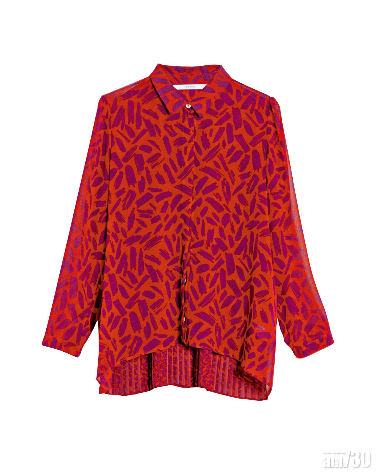 紅色抽象圖案shirt $2,380