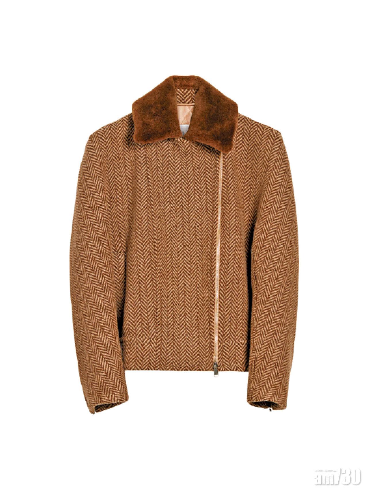 啡色人字紋zip-up jacket $21,980(F)