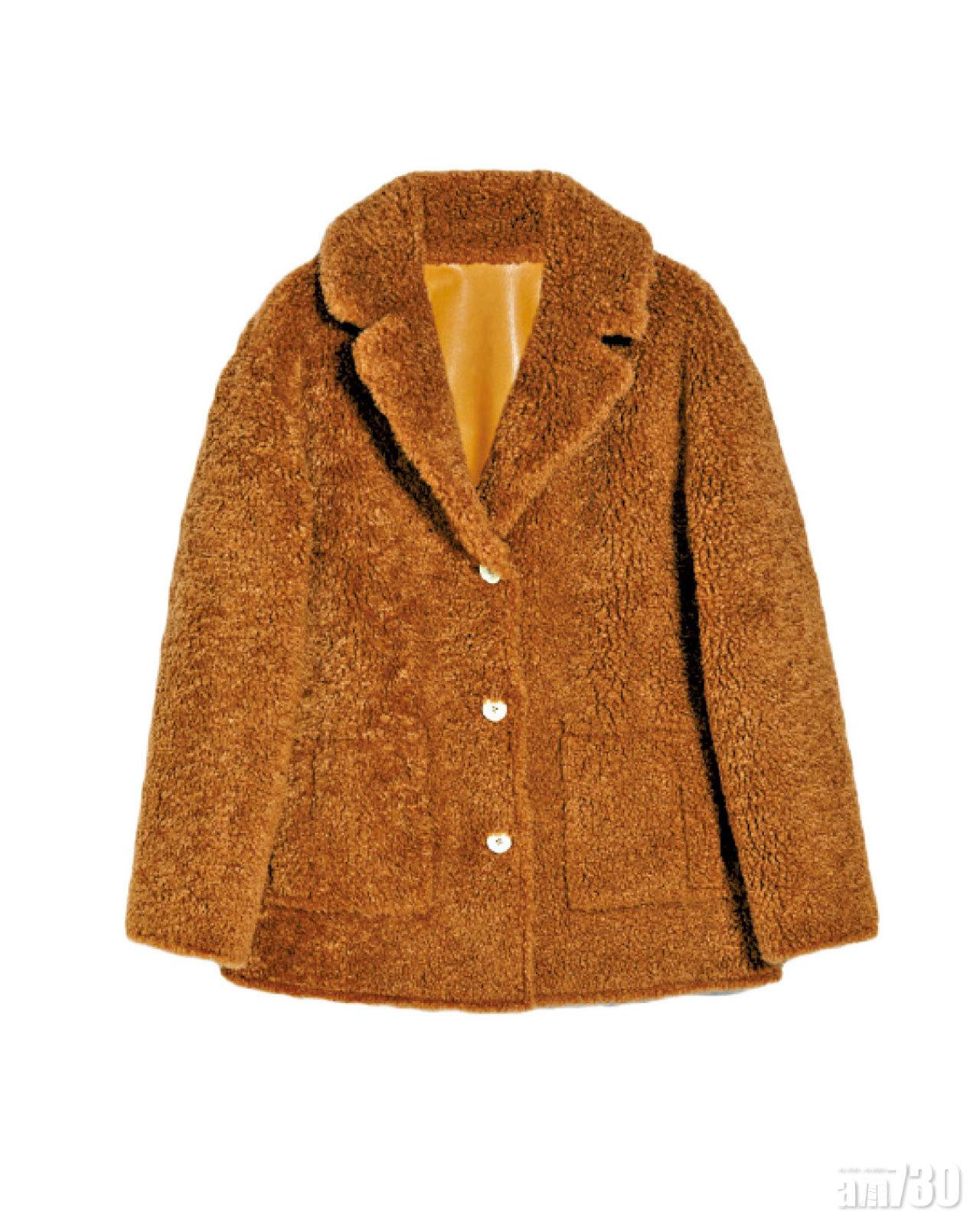 啡色毛絨blazer $3,880(E)