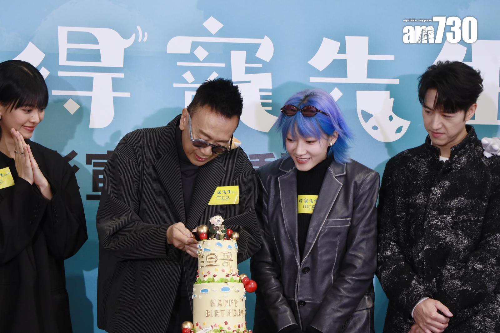 鄭丹瑞直言香港電影市道艱難,許願《得寵先生》獲觀眾入戲院支持。(娛樂組攝)