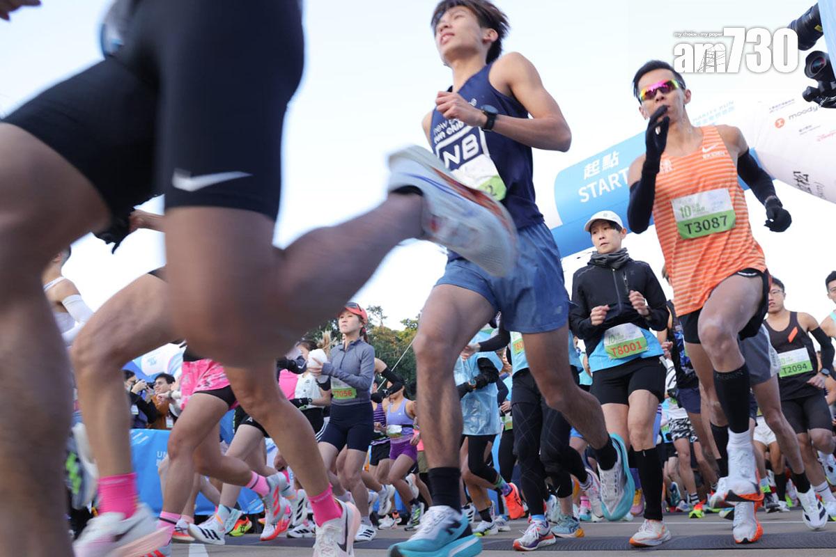 聯合國兒童基金會今日在香港迪士尼樂園度假區舉行慈善跑。(吳康琦攝)