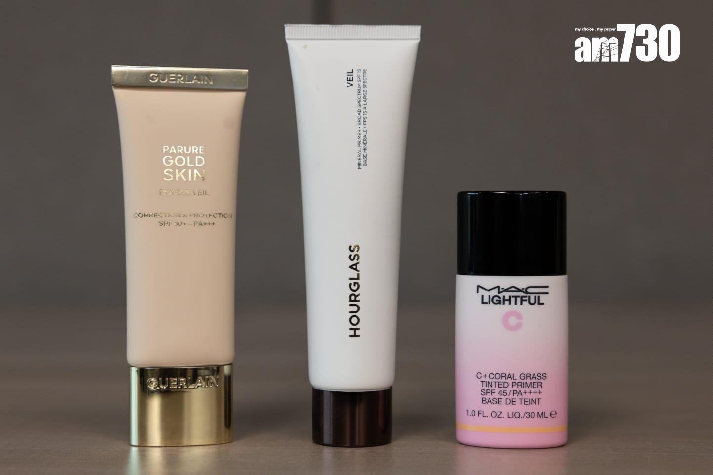 消費者委員會檢視37款妝前底霜樣本,研究3種可能干擾內分泌的防曬成分,分別為 EHMC、胡莫柳酯和奧克立林。(蘇文傑 攝)