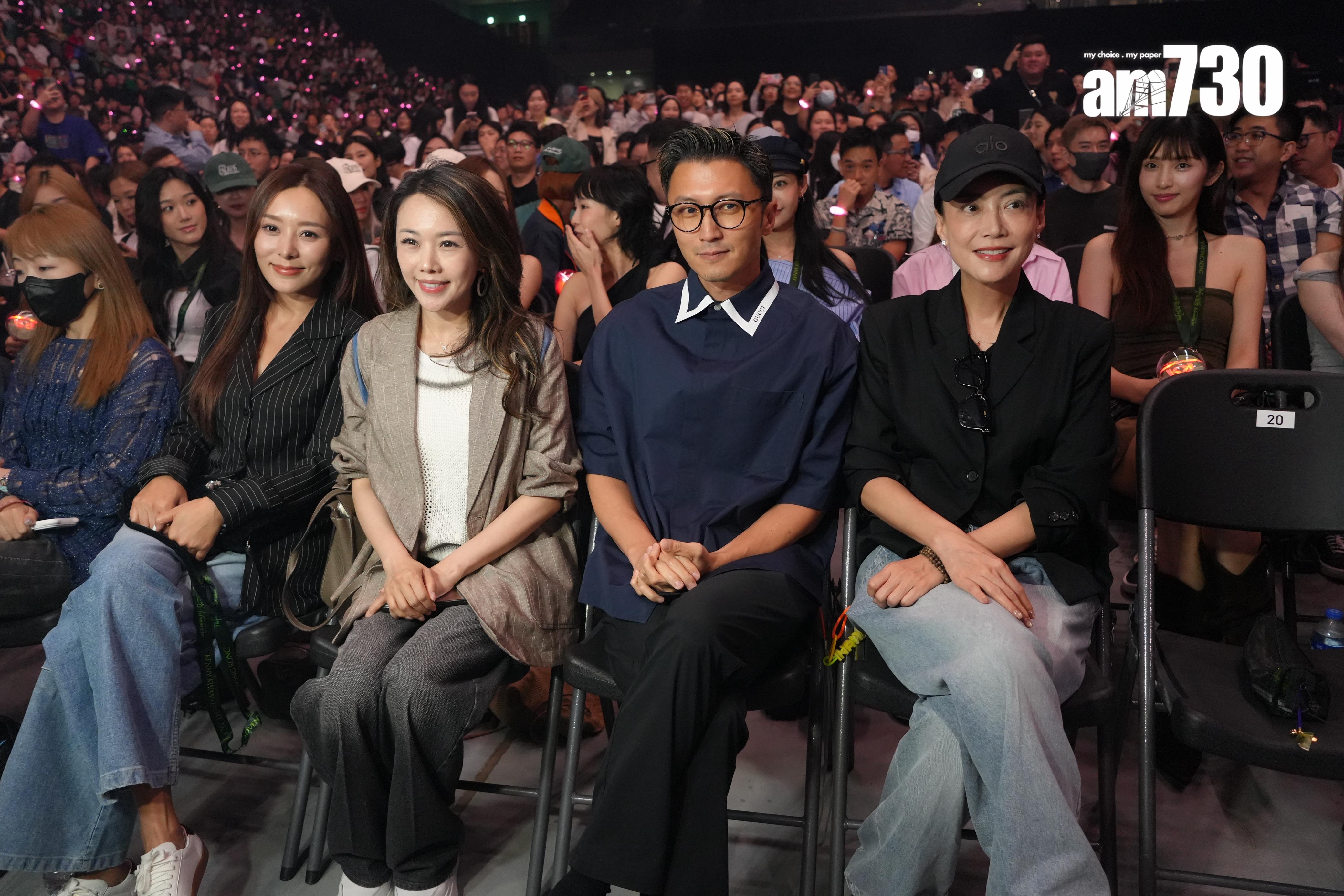 謝霆鋒與Mani齊齊庄入場支持關智斌。