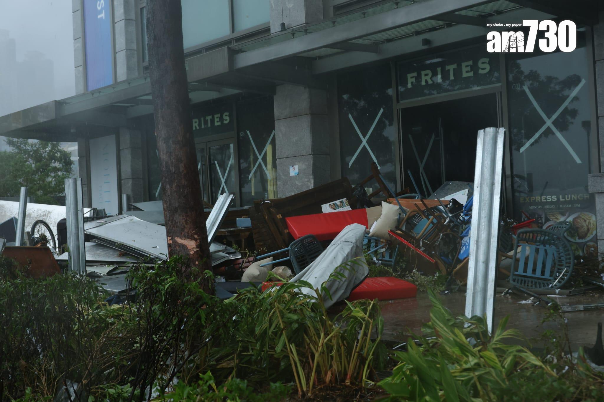 將軍澳災情嚴重。(林俊源攝)