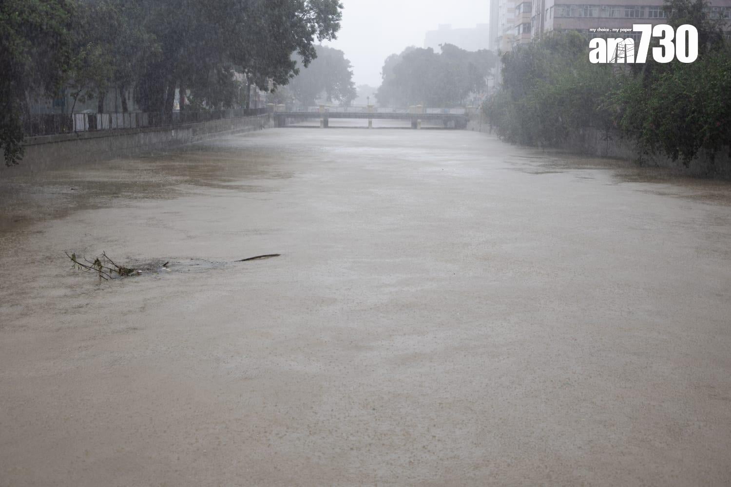 樺加沙肆虐下元朗情況。(周令知攝)
