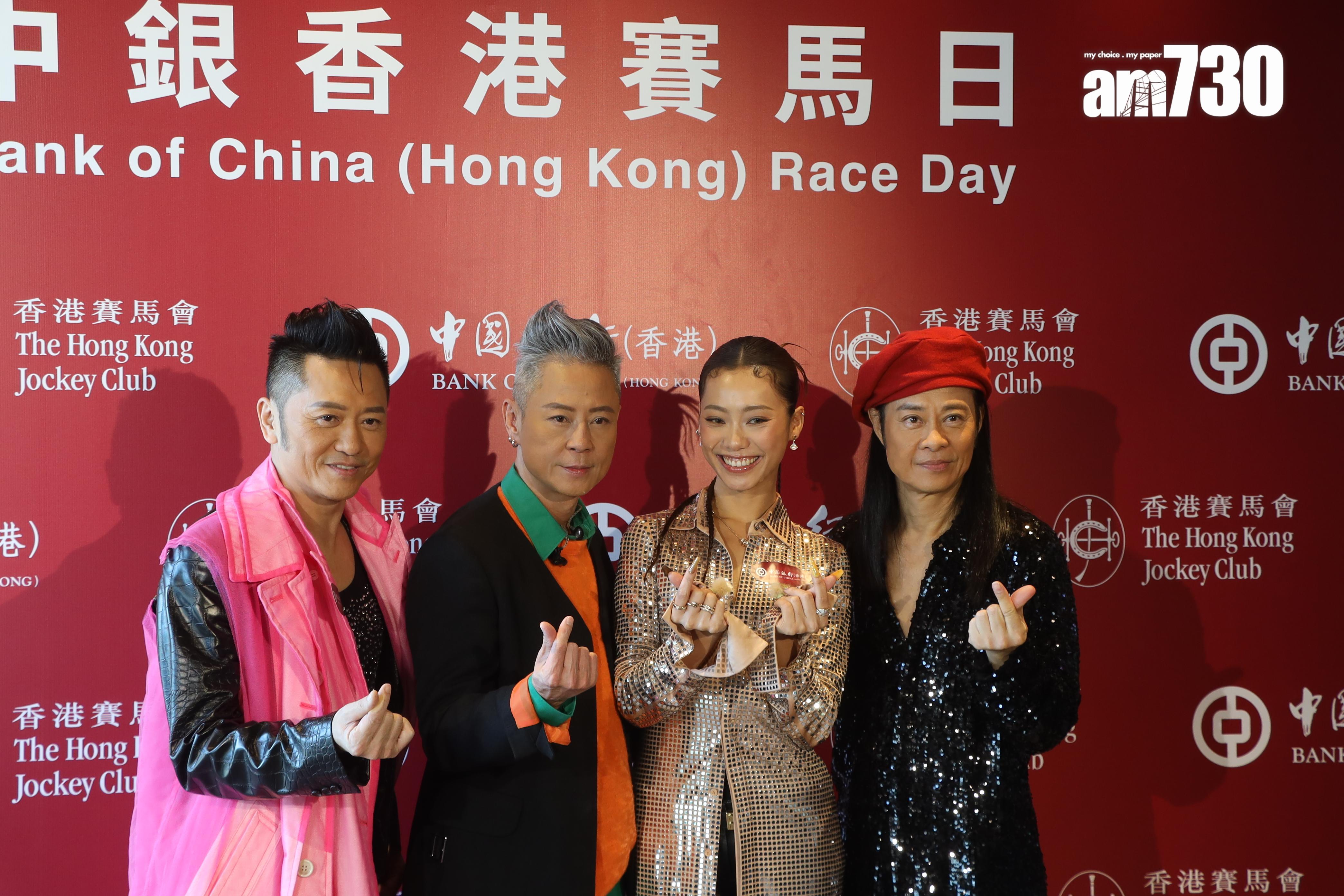 陳凱詠自言從小已睇草蜢跳唱,難得同場,趁機集郵。(娛樂組攝)