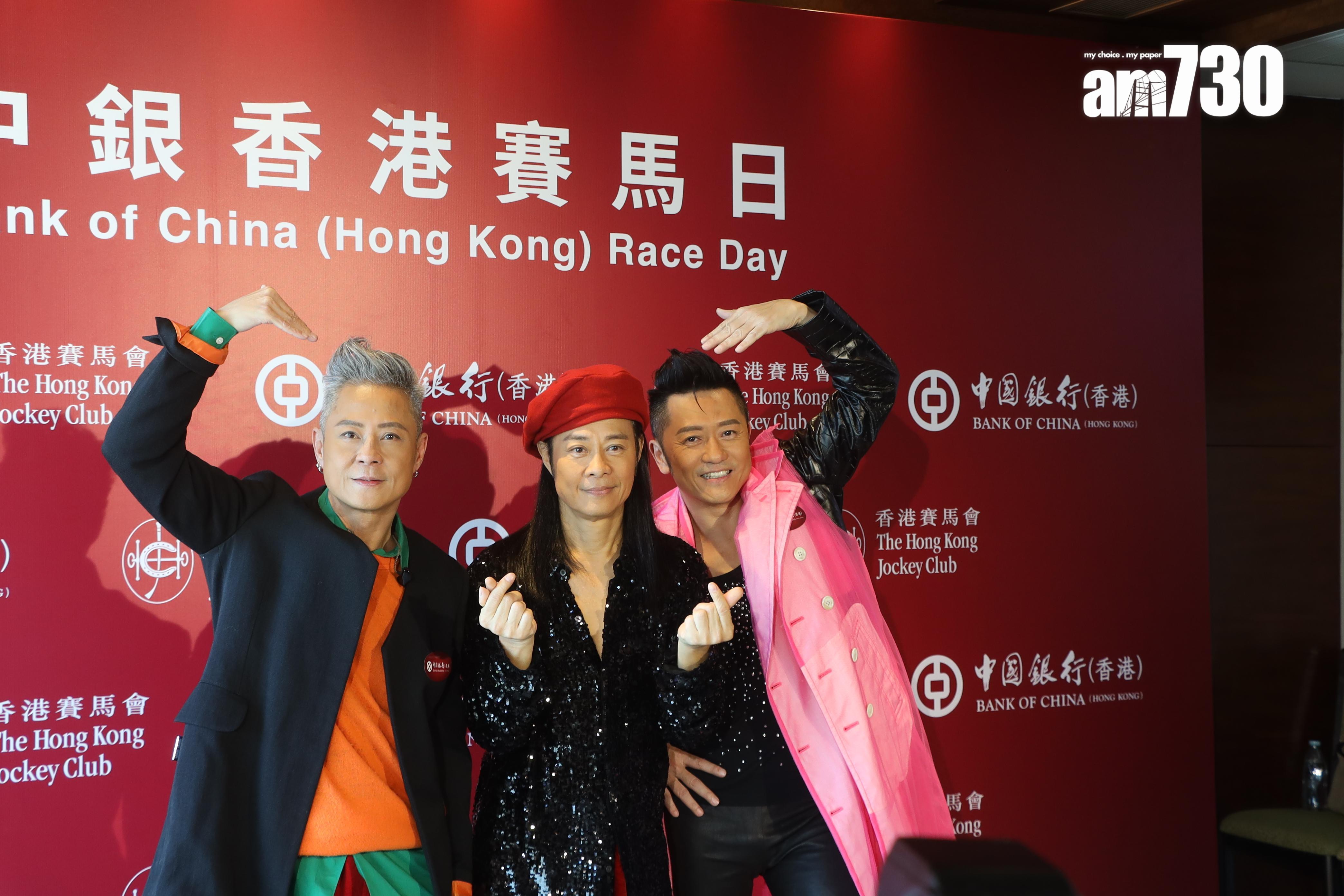 草蜢現身沙田馬場擔任賽馬日表演嘉賓,自言近日馬不停蹄開騷和商演。(娛樂組攝)