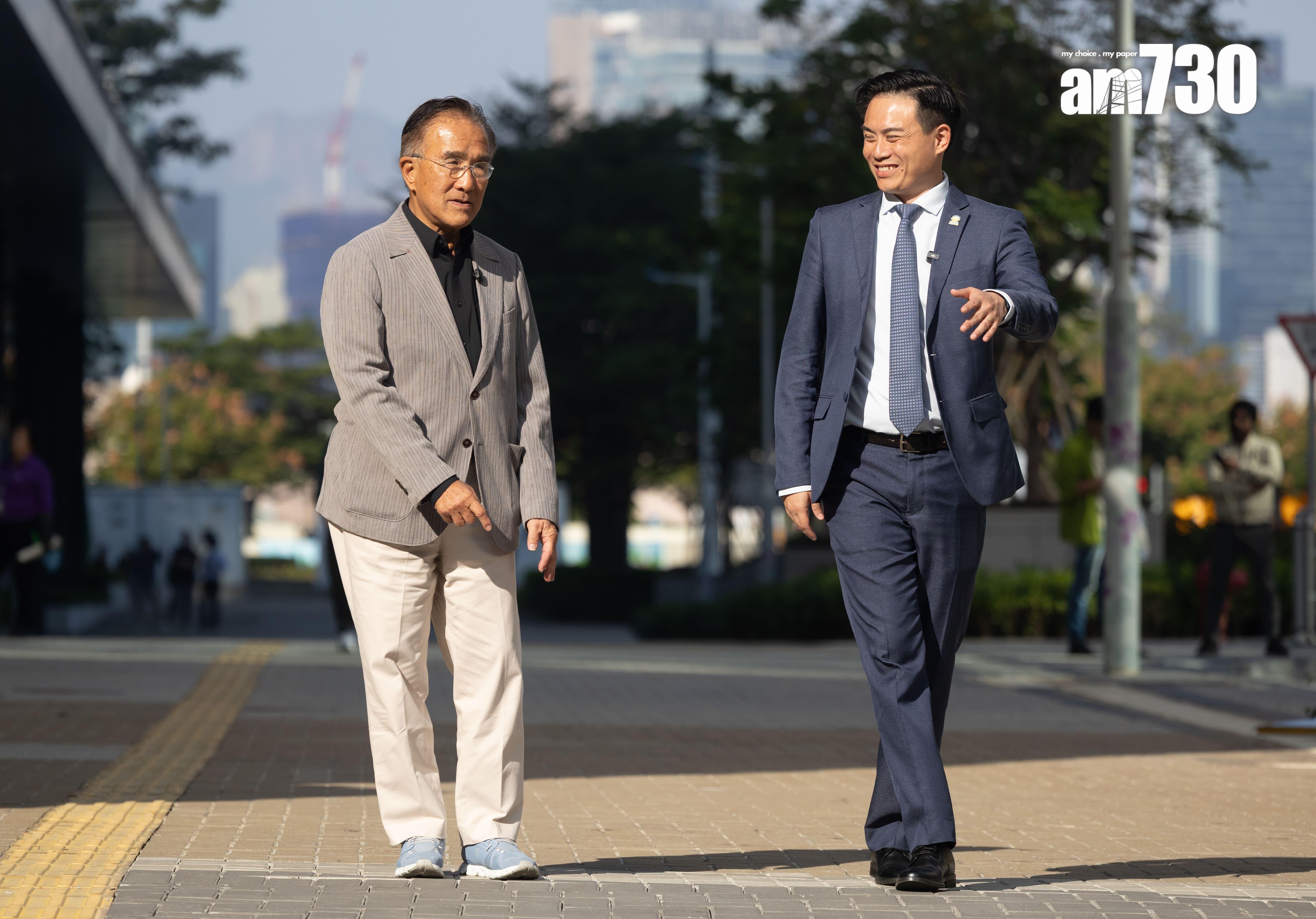 田北辰「交棒」予莊豪鋒(蘇文傑攝)