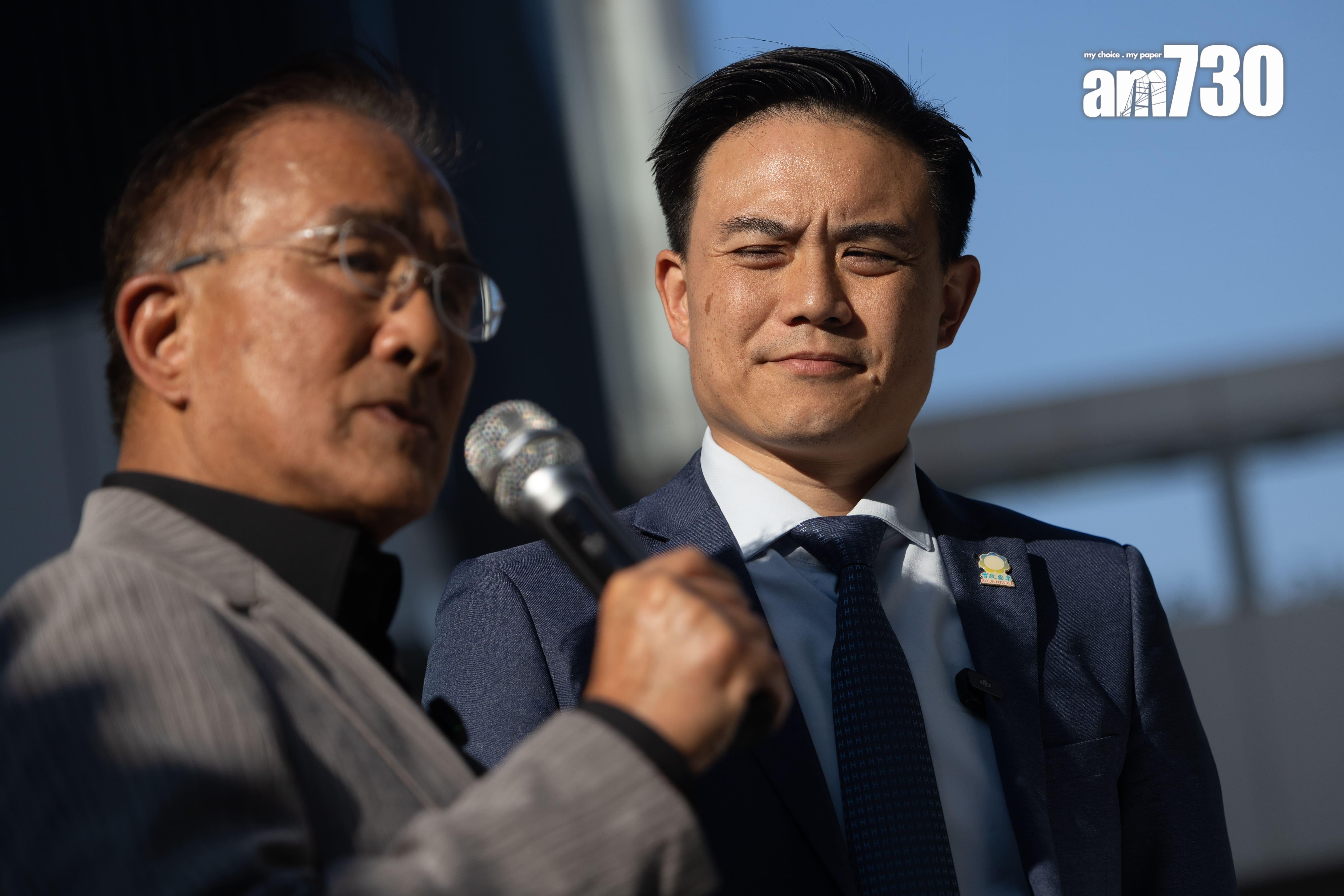 田北辰「交棒」予莊豪鋒(蘇文傑攝)