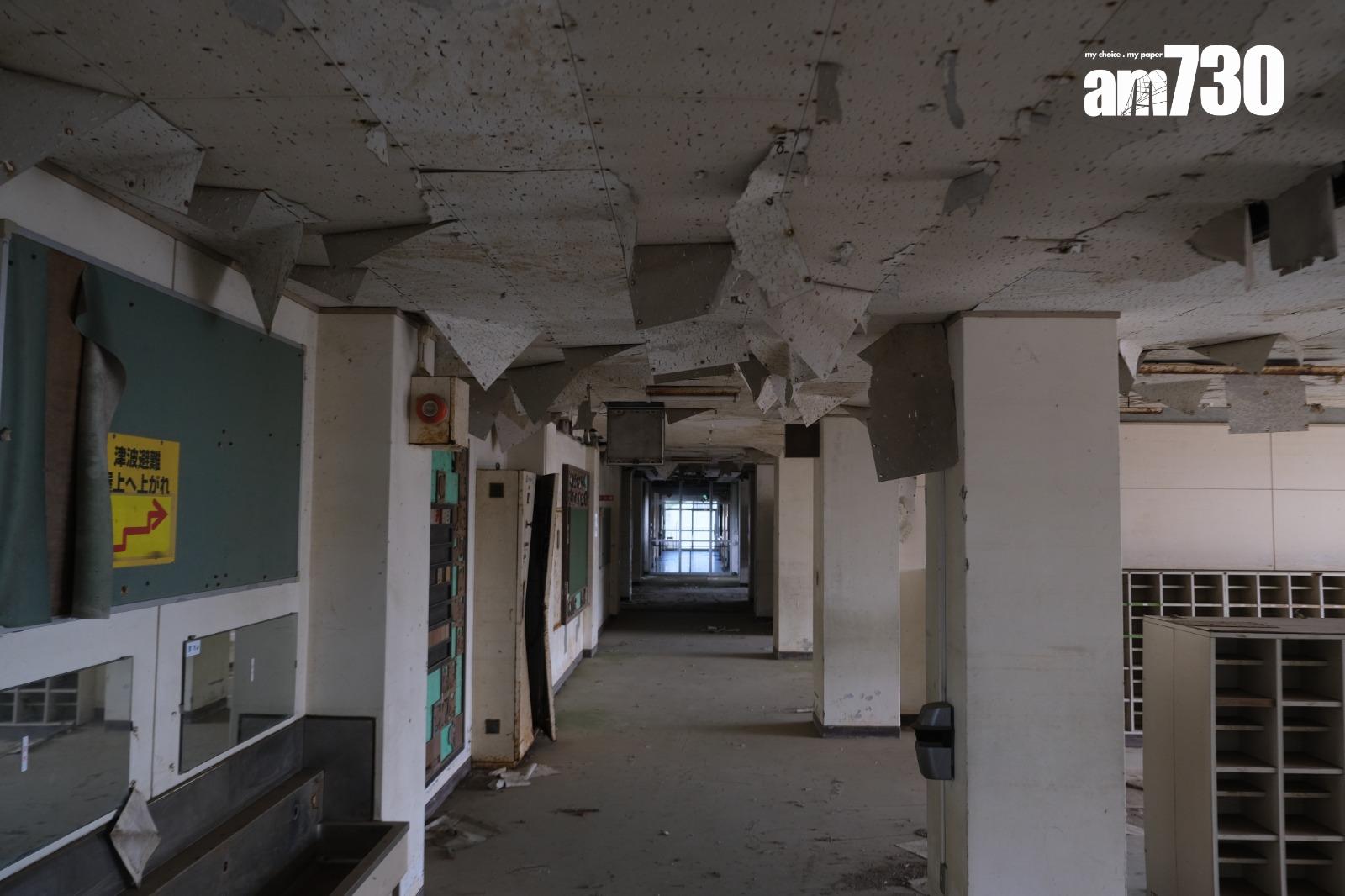 日本311地震遺址的仙台市台荒濱小學校舍。(《am730》記者攝)