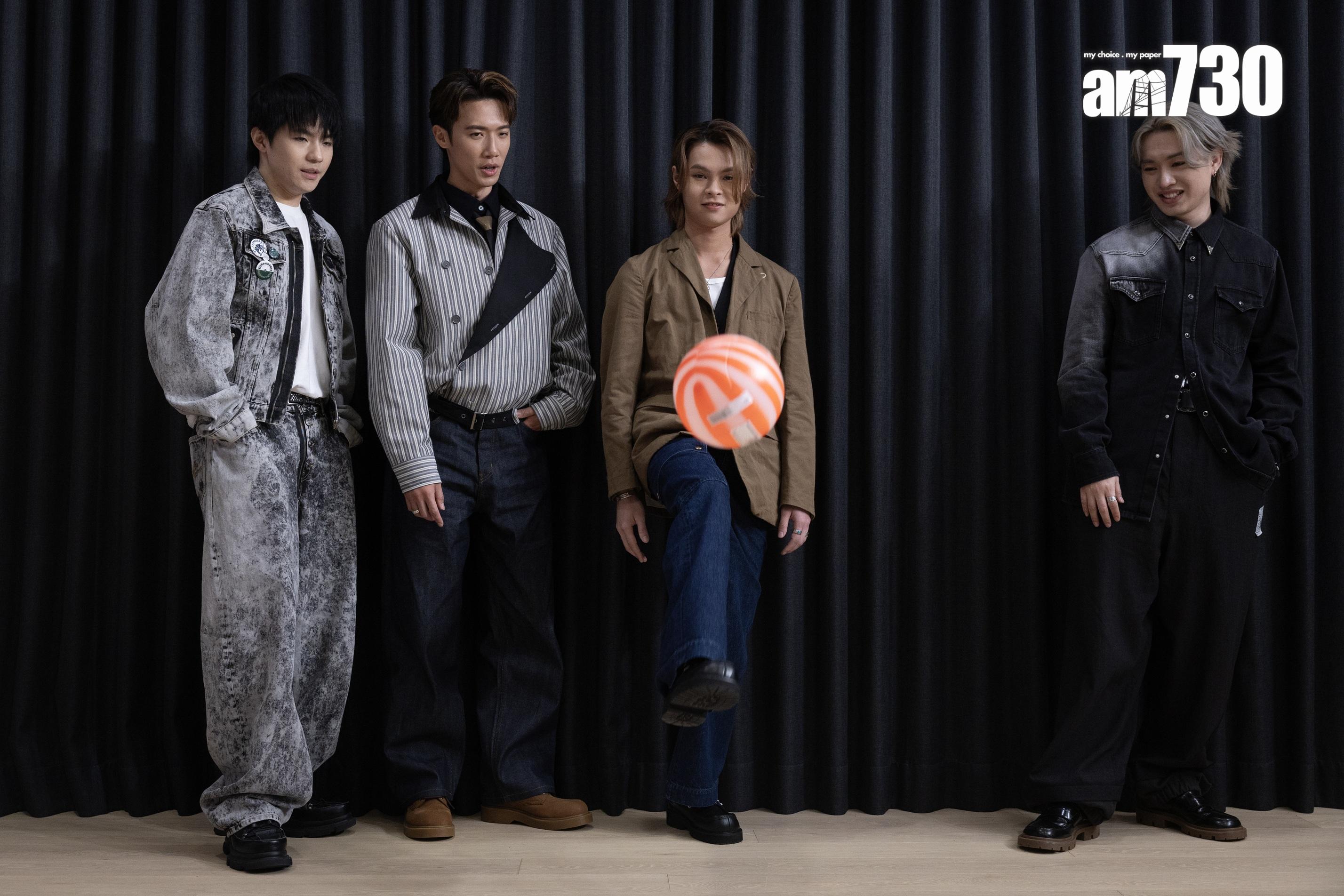 陳卓賢Ian、柳應廷Jer、邱士縉Stanley和邱傲然Tiger首次小以組形式拍《四鏡大暴走》，爆發估不到的化學作用。(蘇文傑攝)