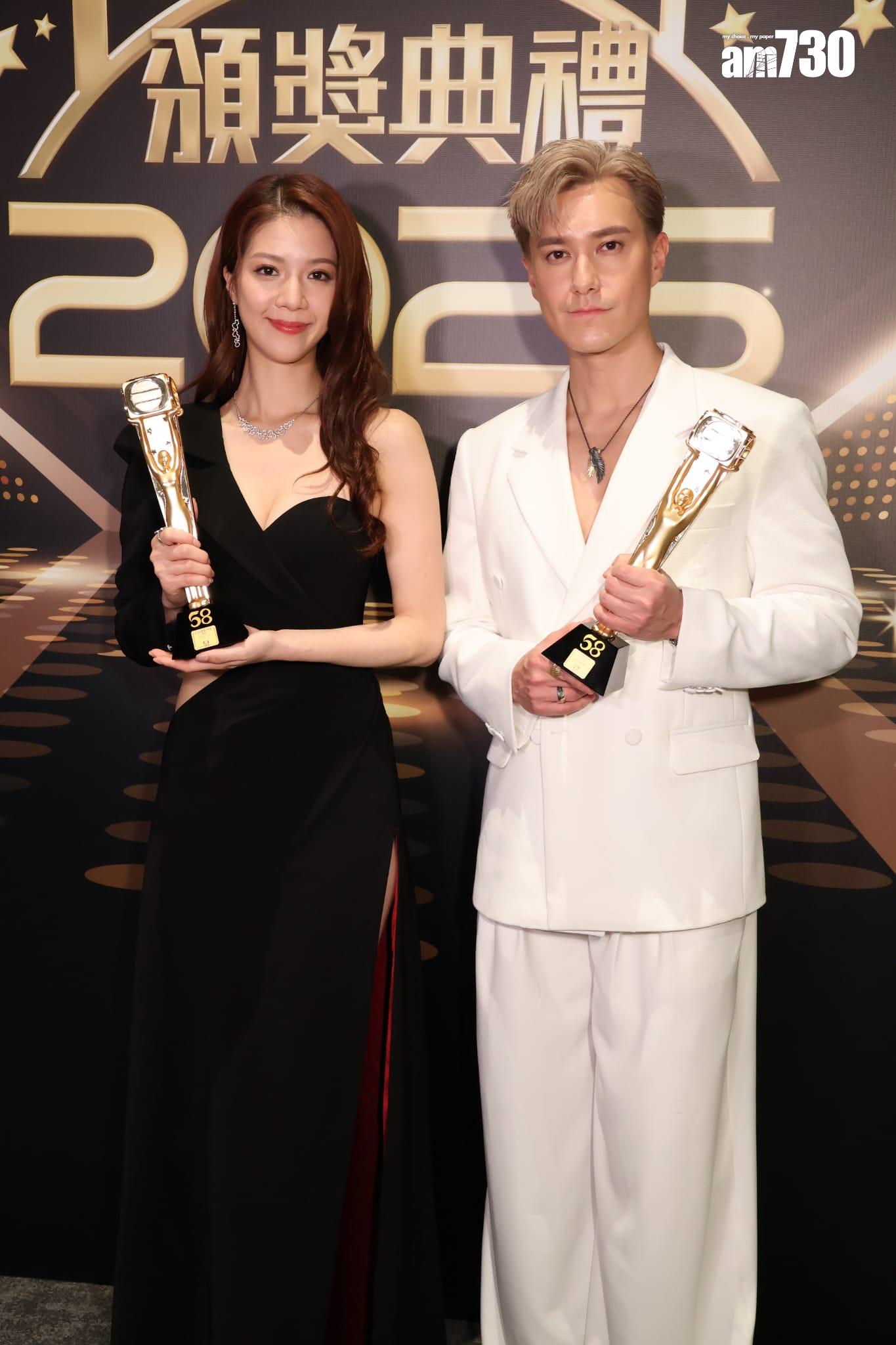 朱敏瀚分享今次是第一次與陳曉華在公開場合讓傳媒拍合照和做訪問,相當有意義。(娛樂組攝)