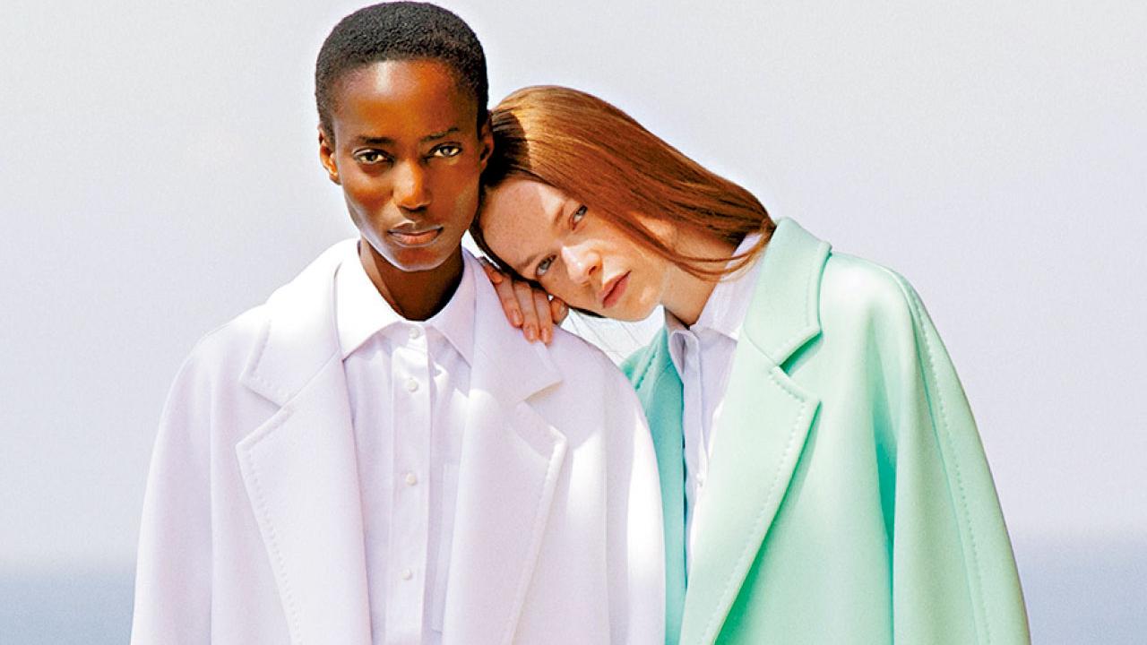 MAX MARA春色針織孖襟