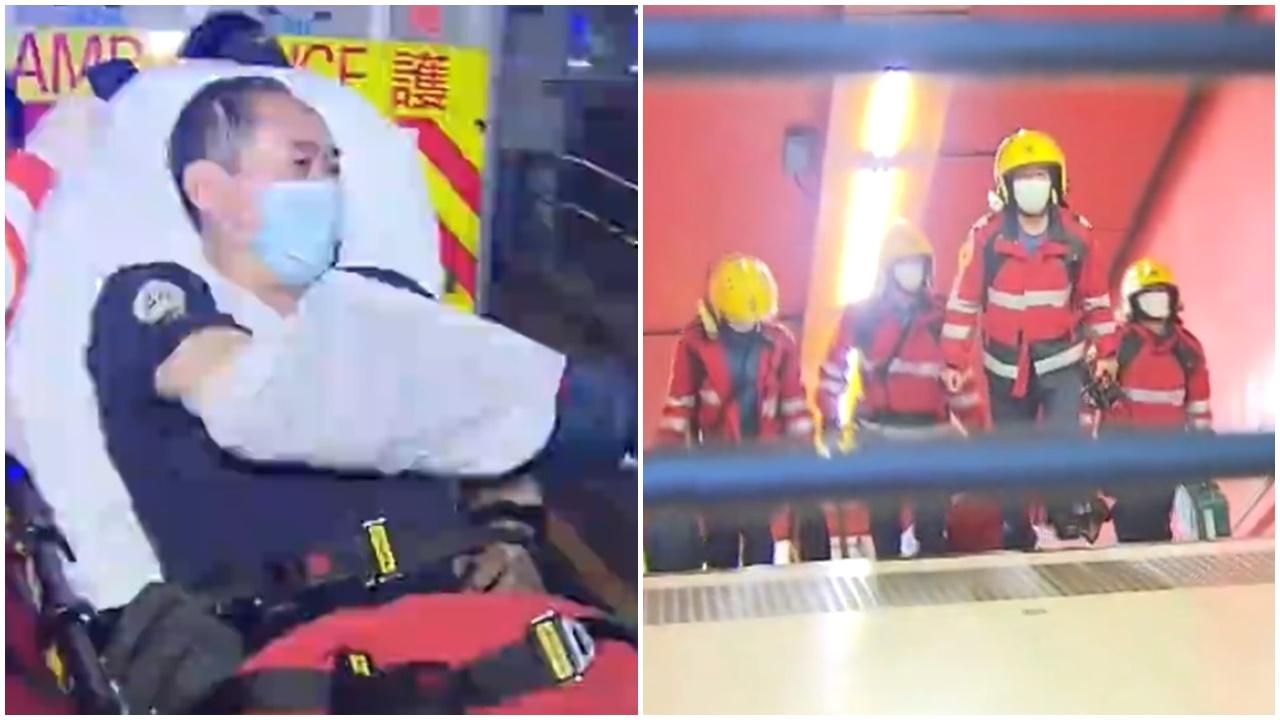 港鐵北角站有維修技工遭扶手電梯夾傷。(網上截圖)
