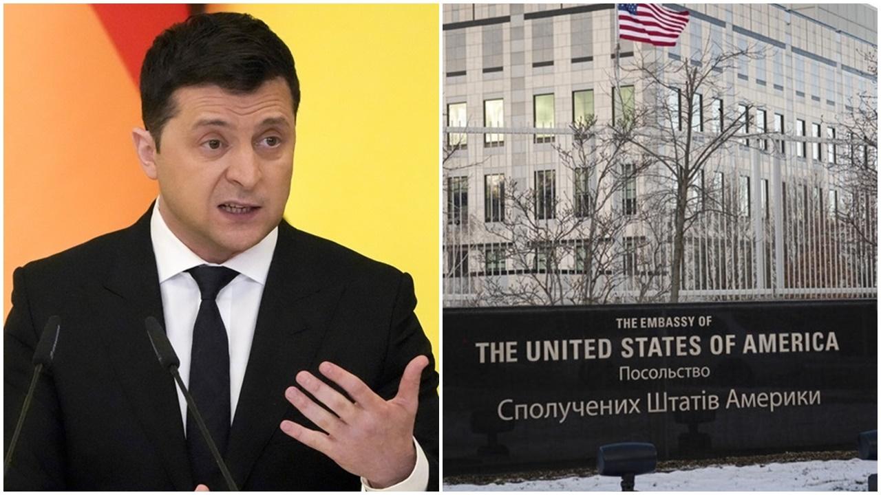 澤連斯基重申烏克蘭希望加入北約，美大使館業務至西部城市。(AP/資料圖片)