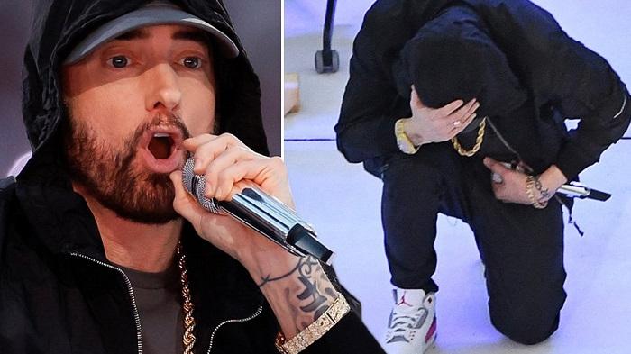 饒舌巨星雲集超級碗 Eminem單膝下跪反歧視