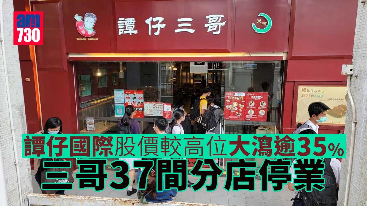 譚仔國際股價較高位大瀉逾35%　三哥37間分店停業
