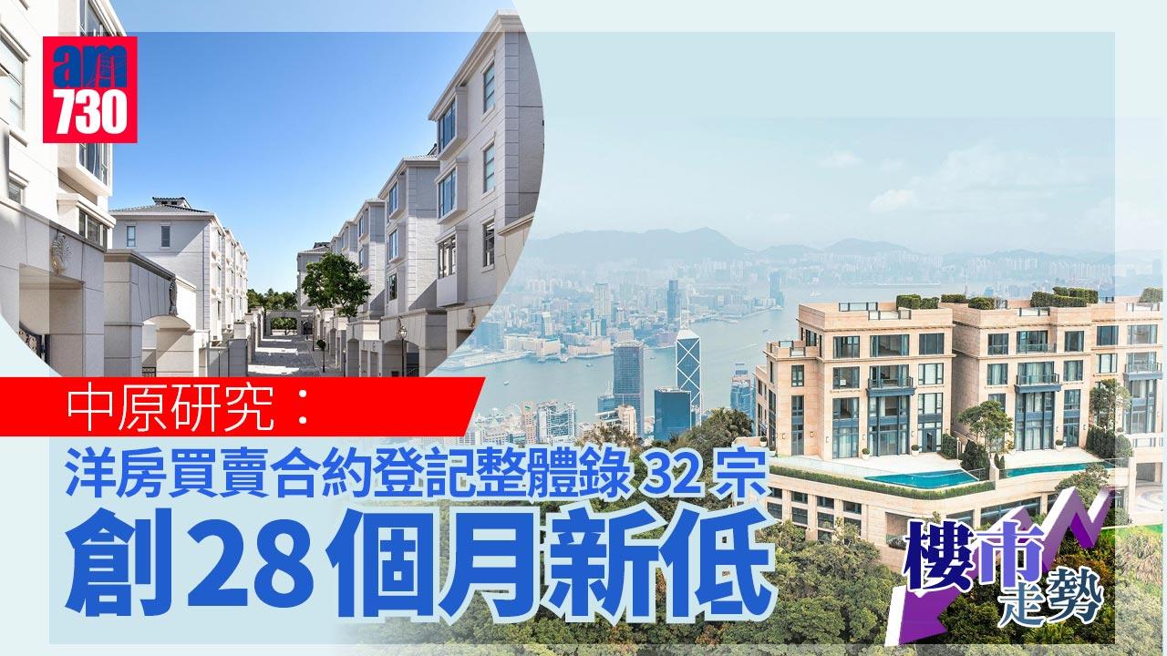 樓市走勢｜中原研究：洋房買賣合約登記整體錄32宗 創28個月新低