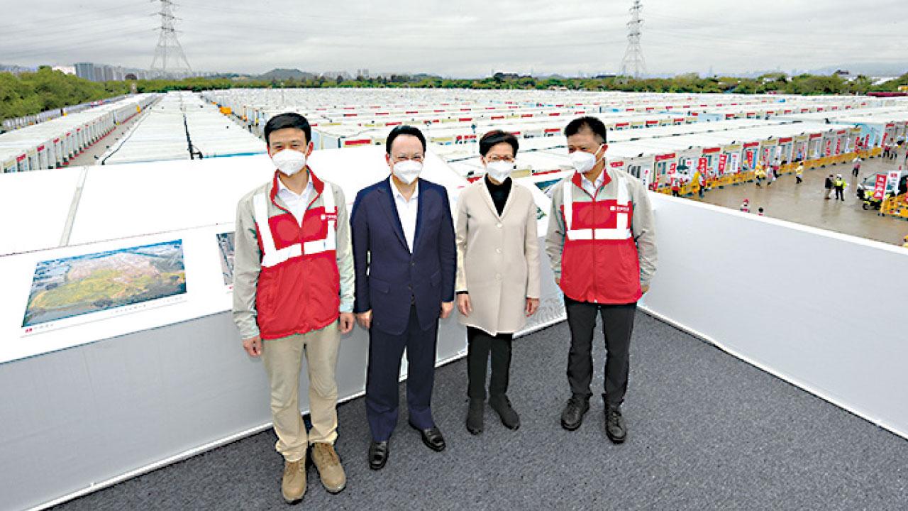 潭尾社區隔離設施交付 林鄭：3周建6個 階段性成果