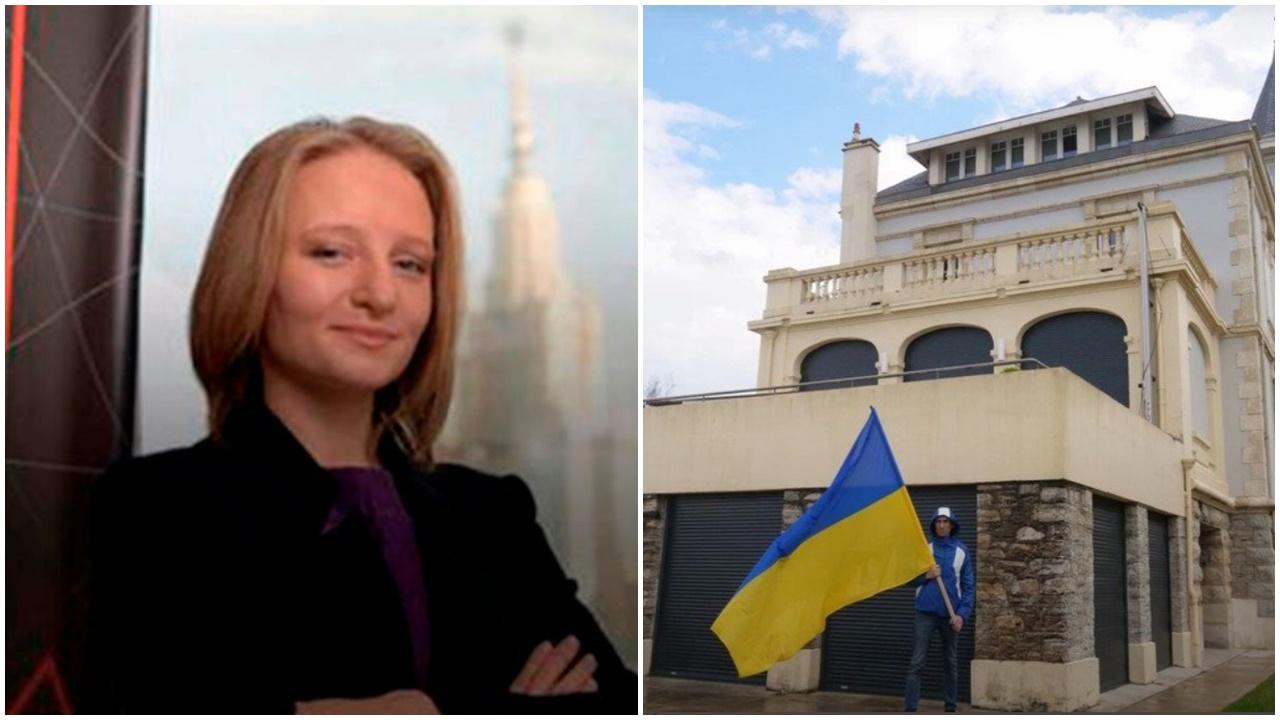 激進份子闖普京次女法國別墅，聲稱讓烏難民入住。(Twitter)