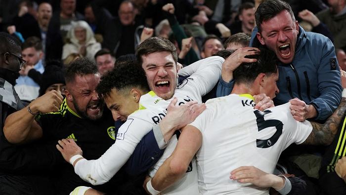 列斯聯3:2反勝狼隊，取得重要3分。(路透社)