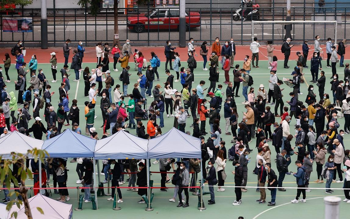 近日核酸檢測流動採樣站需求下降。(資料圖片／蘇文傑攝)