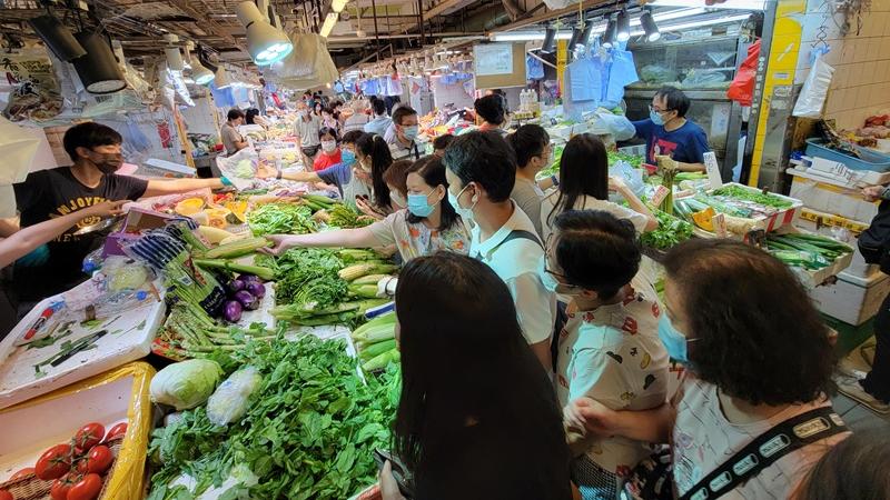 本港上月通脹升至1.6%，主要是疫情下菜價上升所致。(資料圖片)