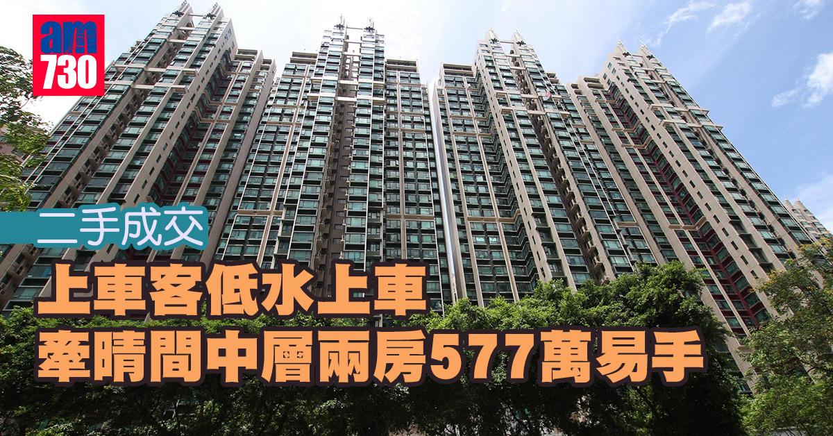 二手成交｜上車客低水上車 牽晴間中層兩房577萬易手