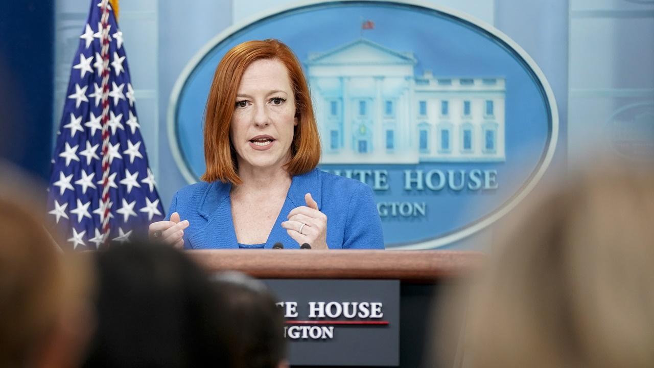 白宮發言人普薩基再確診，拜登檢測呈陰性。(AP)