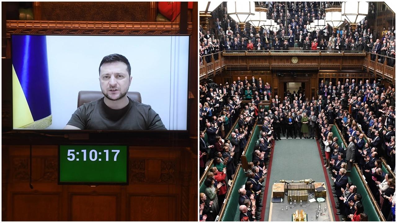 向英國會講述受襲13天，澤連斯基：我們不會投降。(AP)