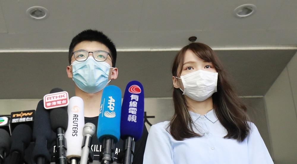 前香港眾志秘書長黃之鋒及周庭需付6.6萬元訟費