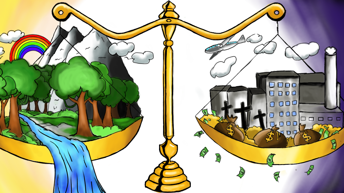 來源：廠商會蔡章閣中學5C 高安妮GURUNG Anisha同學 題目：《環境與經濟的平衡》