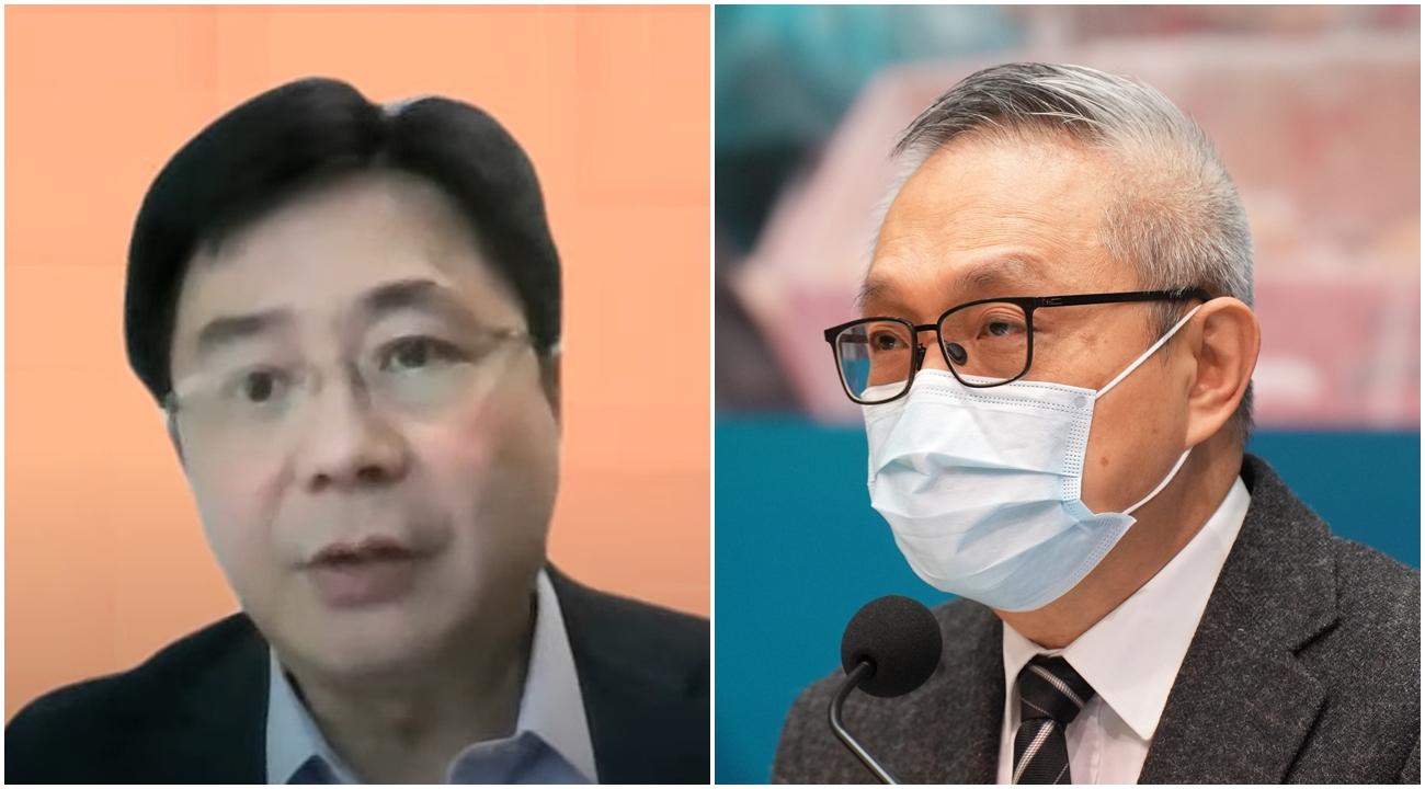 陳沛良(左)質疑政府挽留醫護的措施成效，徐德義指一直致力栽培本地人才，並已修例便利海外培訓醫生來港執業。(左：立法會影片截圖；右：資料圖片)