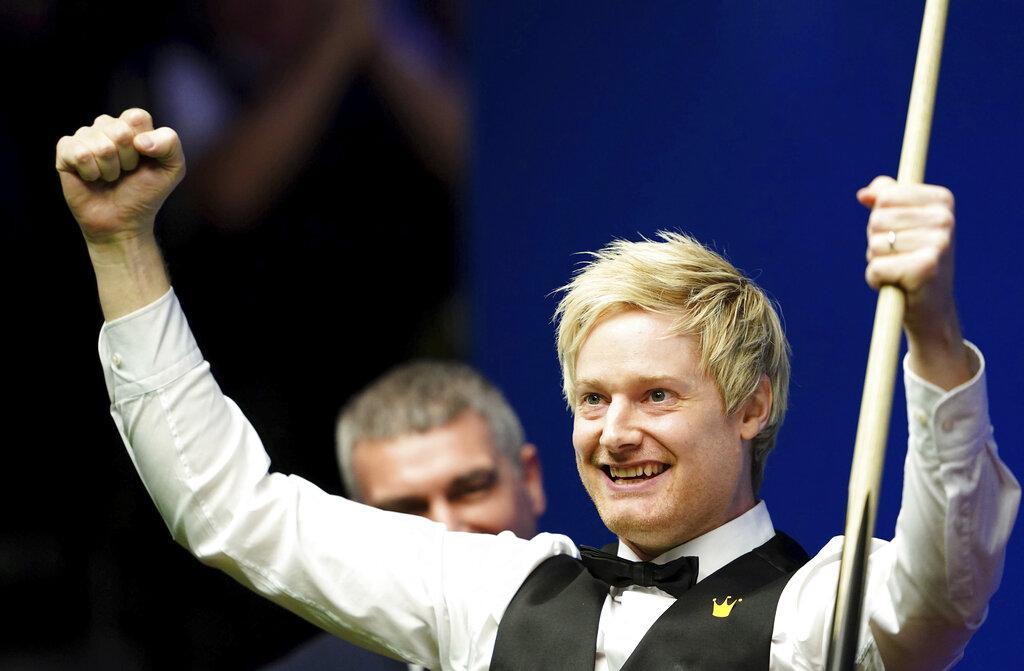 澳洲球手羅拔臣在世界桌球錦標賽打出單桿最高的147分。(美聯社)