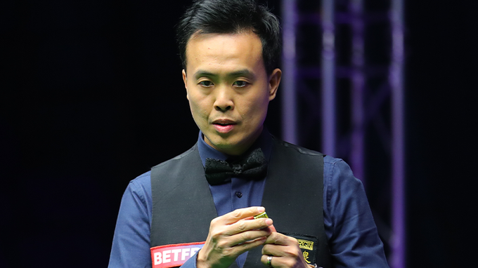 傅家俊在世錦賽外圍賽首圈，戰至決勝局僅負。(World Snooker圖片)